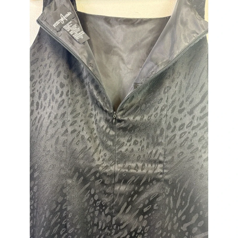 Positive Attitude Womens Black Leopard‎ Print Dress Sz 12 Cocktail Sleeveless
